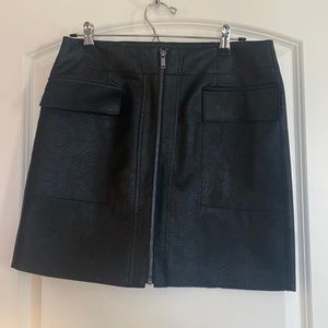 Faux Leather Skirt